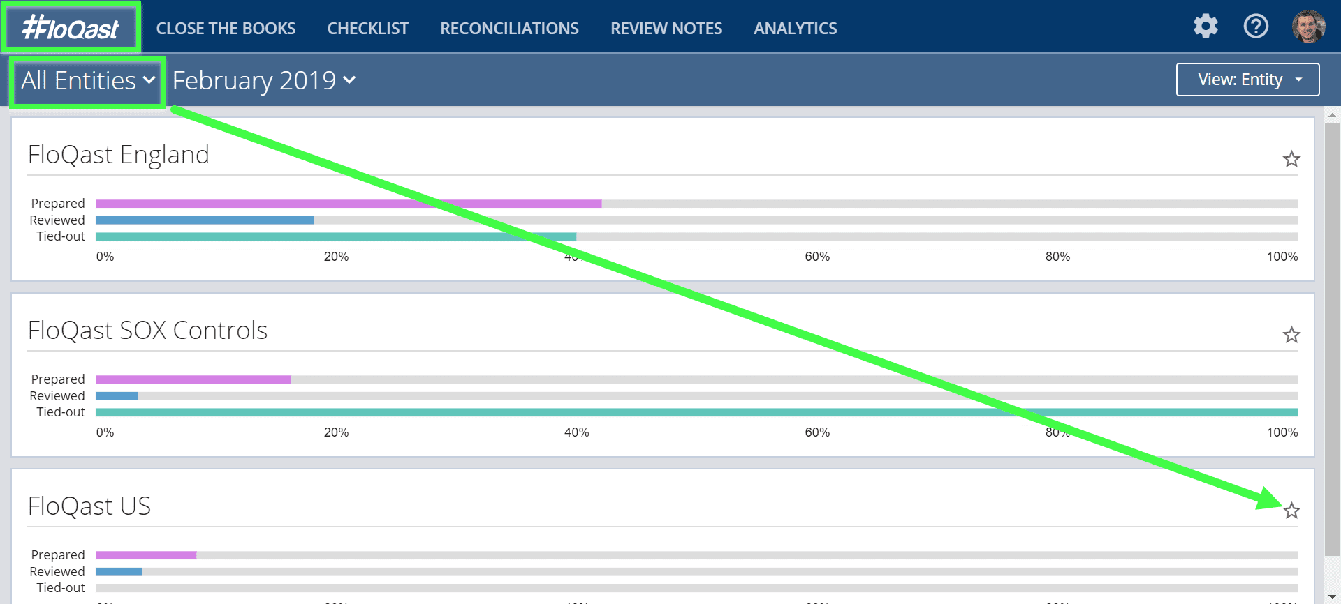 Accounting software month end close