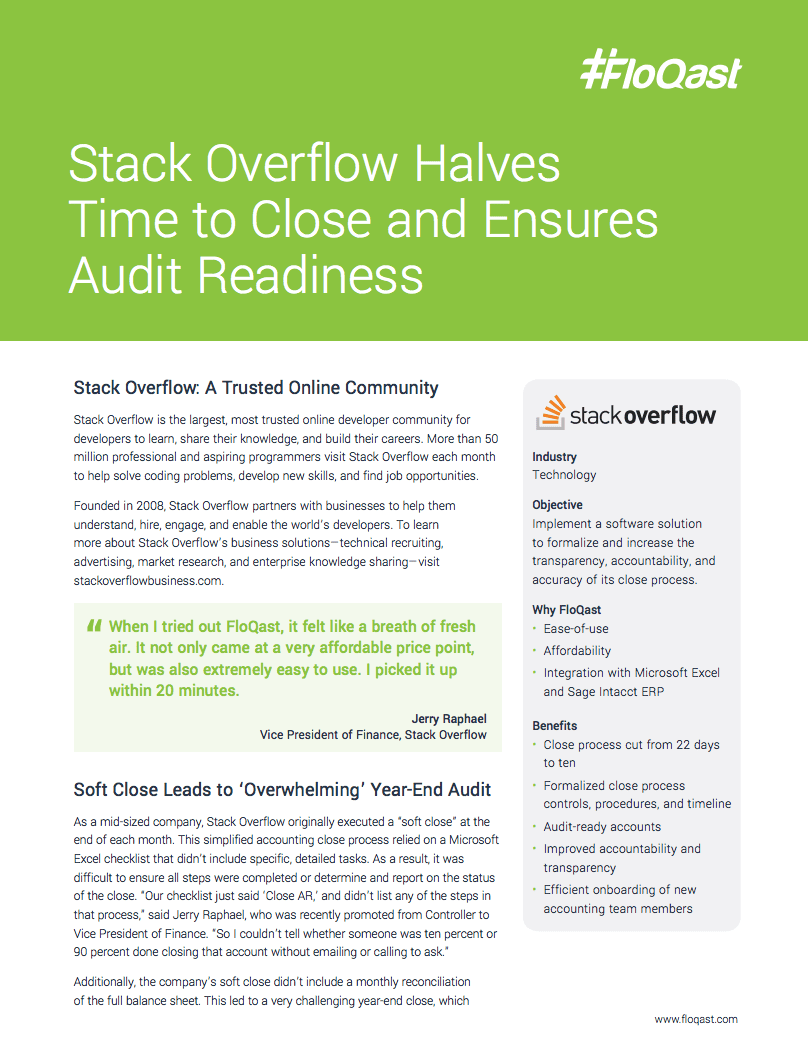 Stack Overflow case study first page