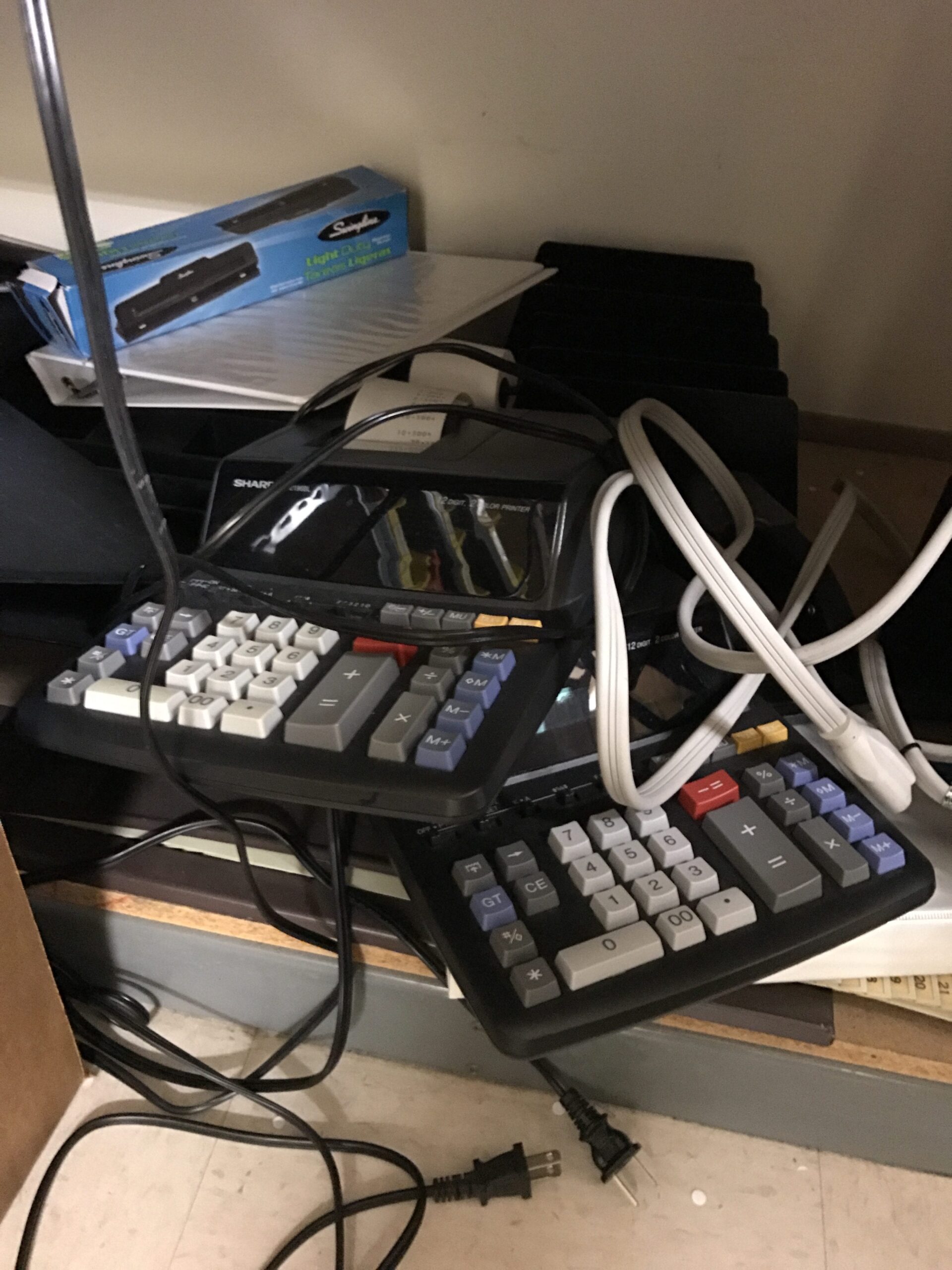 Discarded 10 key calculators